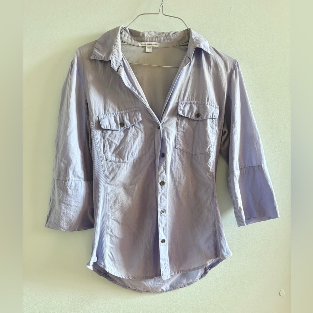 James Perse Lavender Button-Up Shirt